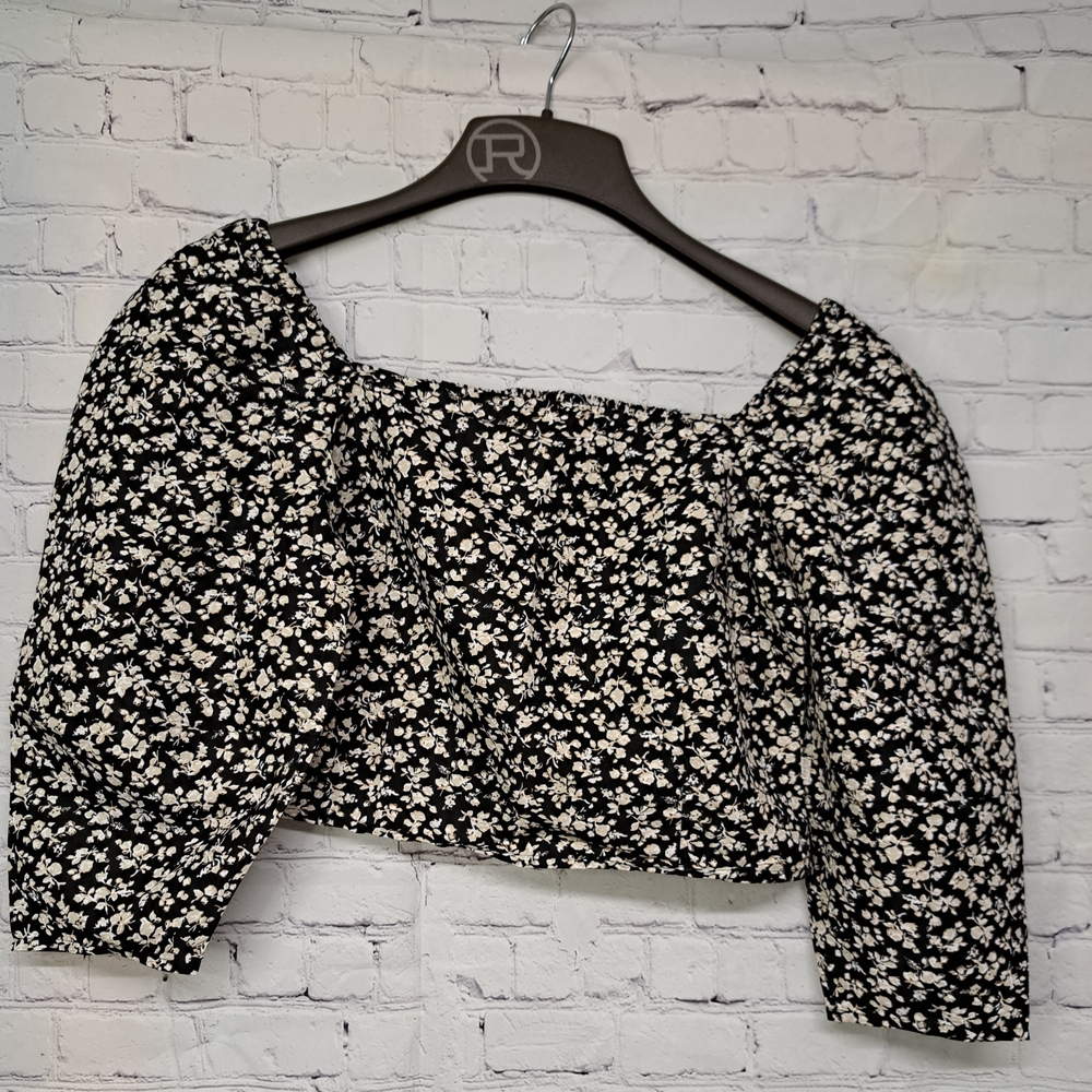 Levi's Black and White Floral Blouse
